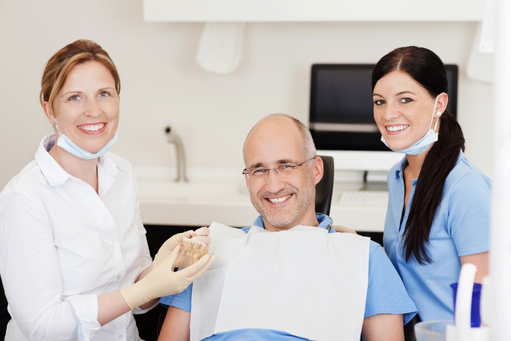 man at the dentist