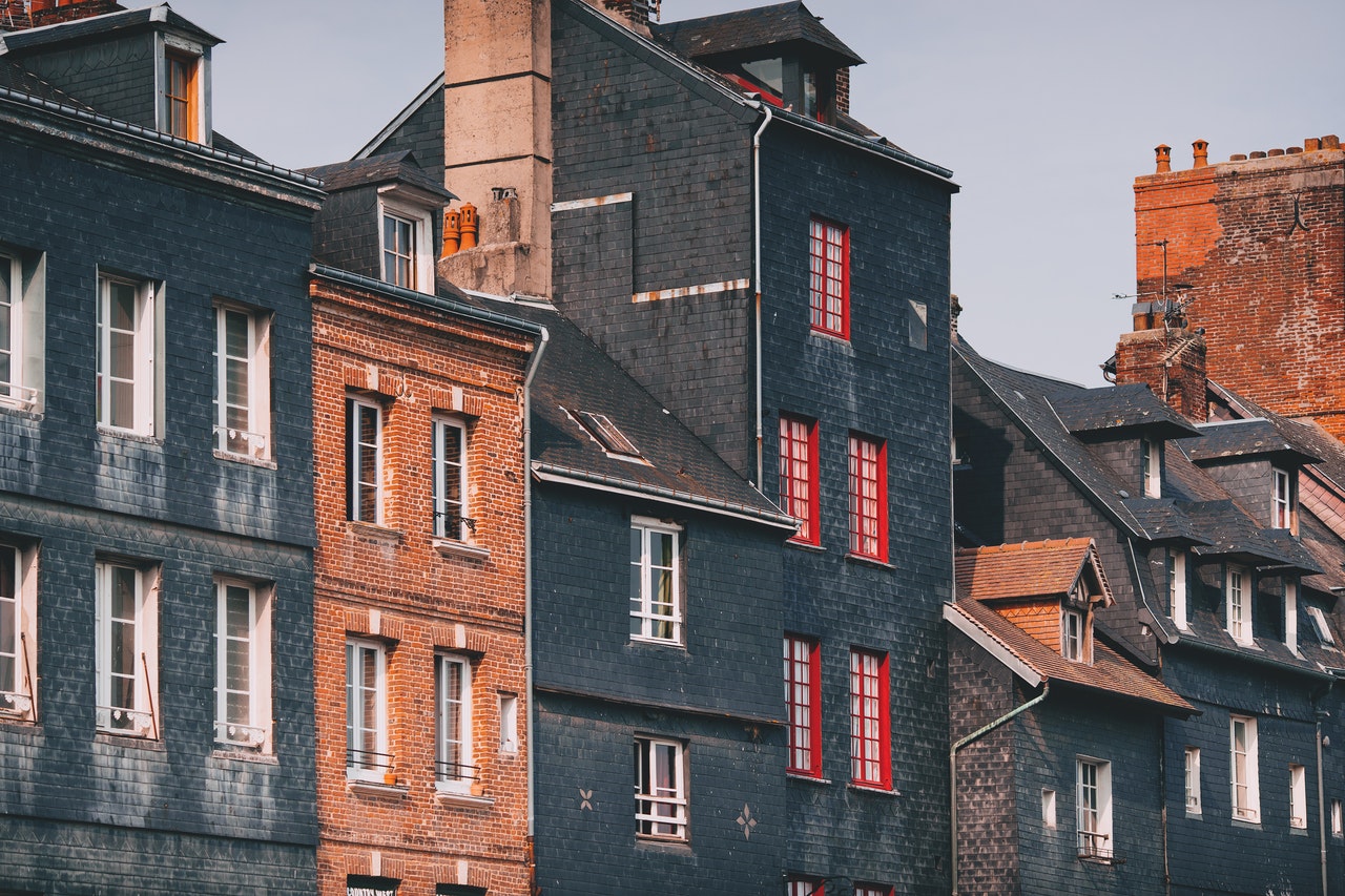 old buildings next to each other