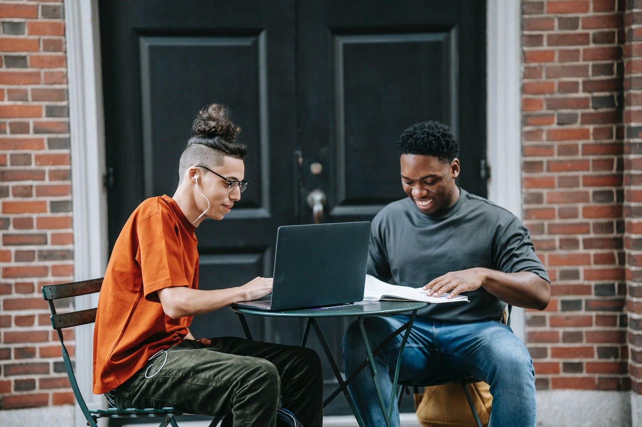 two students together