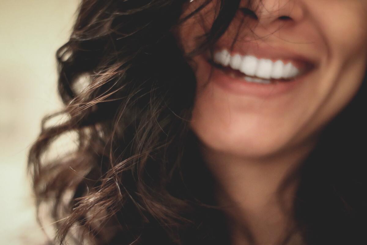 girl with perfectly aligned teeth