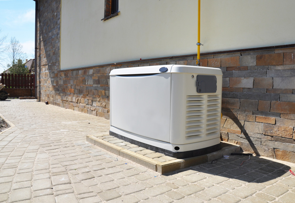 backup generator in a house setup outdoors