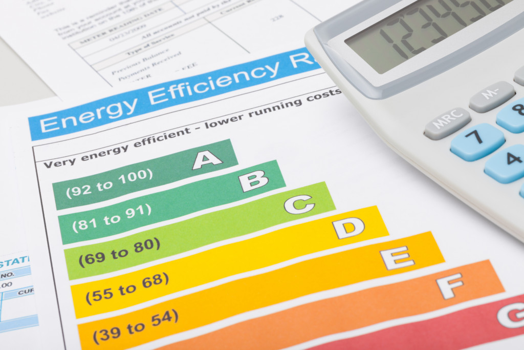 An image of an energy efficiency chart and calculator